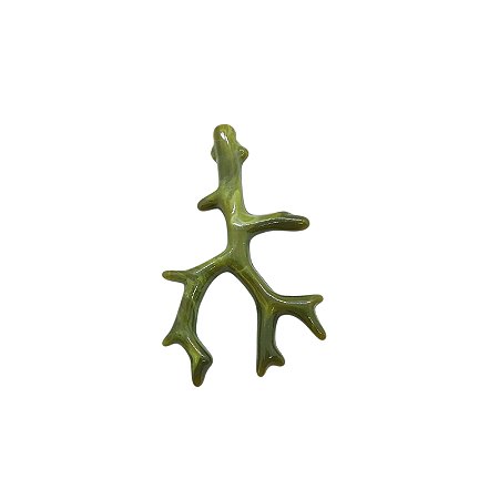 Pingente Galhos de corais De Resina - Cor Verde Oliva