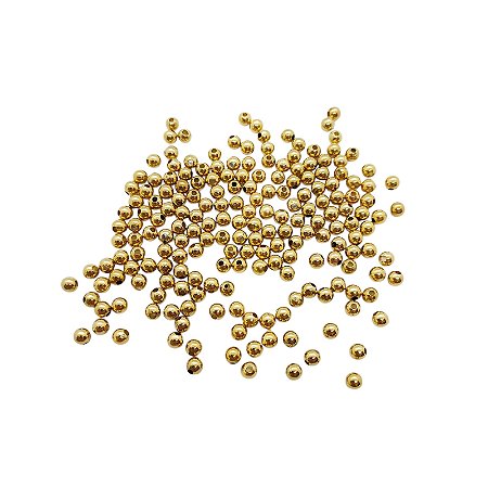 Entremeios Bolas de ABS - Dourado - 4mm