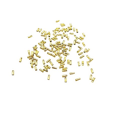 Terminal Para Corrente Rabo de Rato 1,2mm - dourado - Pacote com 100 pçs