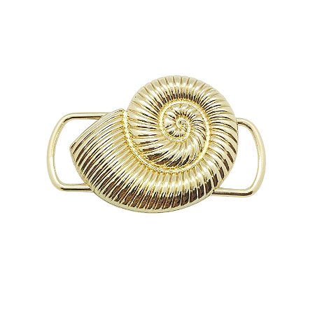 Entremeio Orgânico Aurum Shell - metal 5,1cm x 7,7cm Dourado