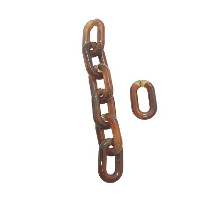 Elos de acrílico - Cor Tartaruga com Mescla - 500g