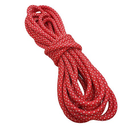 Corda Náutica Vermelho com Poá - 8mm