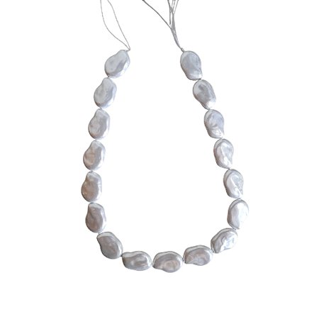 Fio de Pérola Água Doce Shell Cor Branca - Tamanho aproximado 23mm