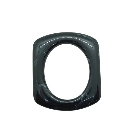 Argola de Resina - Preto com Mescla Off