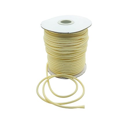 Cordão Coreano Encerado 3,5mm Cor Cru - 40 metros