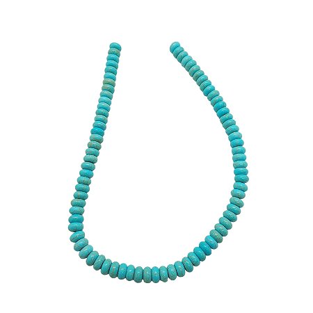 Pedra Natural Howlita Turquesa Contas boia - Tamanho 8mm x 4mm