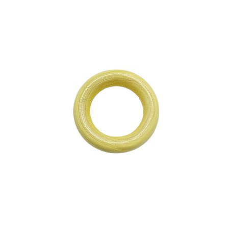 Argola de Madeira Cor Bege - 3cm - Pacote 50g