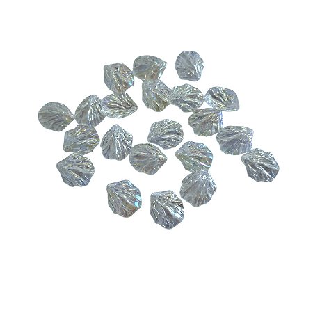 Pingente Pétalas - Translúcida Perolada - 1,7cm x 1,9cm - Pct 500g