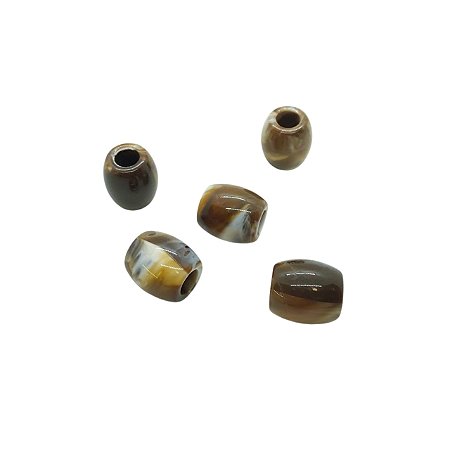 Entremeio de Acrílico - Cor Marrom com Mescla - 1,9cm x 1,6 - Pct 50g