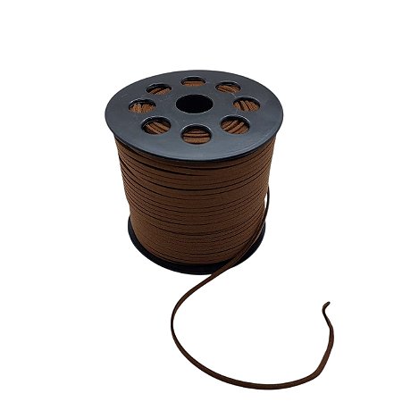Fio de Camurça 2,7mm - Marrom - Rolo Com 90 Metros