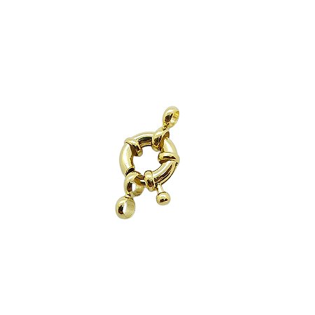 Fecho Boia Dourado - 10mm - Pacote com 5 peças