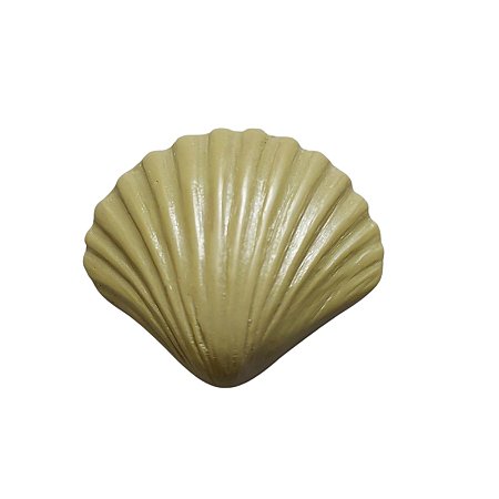 Fivela Concha de Resina - Verde Militar - 7,3cm x 6cm