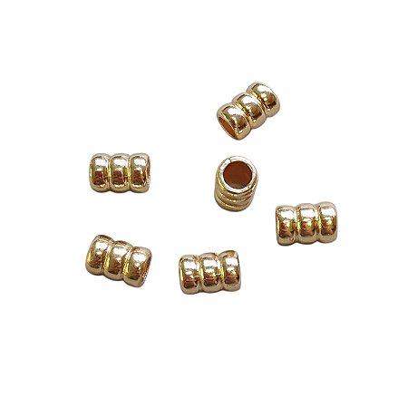 Entremeio de Metal Élys - Banho Dourado - 10mm x 7mm