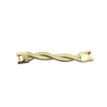 Entremeio de Metal Solar Weave - Banho Dourado - 7,2cm x 1,1cm