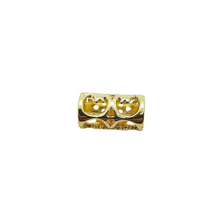 Entremeio de Metal Ornella - Banho Dourado - 23mm x 12mm