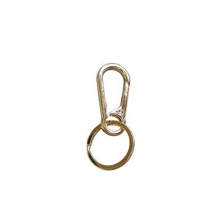 Mosquetão Com Argola Dourado - Tamanho 6,8cm