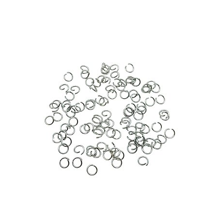 Argolas de Aço Inox 5mm - Pacote com 100 Pçs