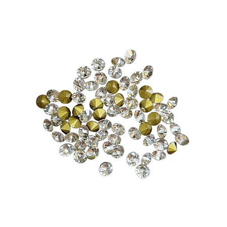 Strass base cônica Cristal SS38 = 8mm - 10 Grosas 1.440un