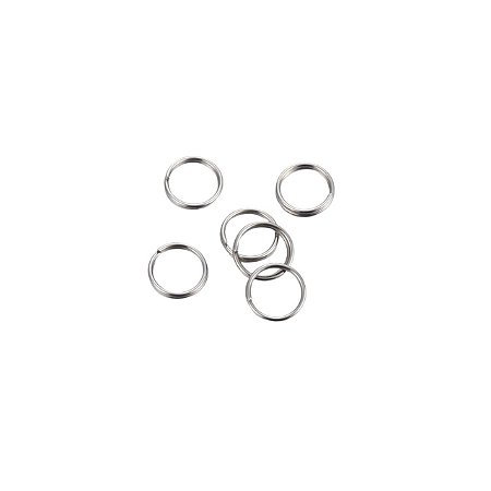 Argolas de Aço Carbono Banho Níquel 8,5mm - Pacote com 1 Kg