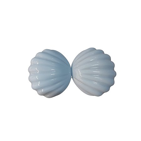 Fivela Concha Dupla de Resina -Azul