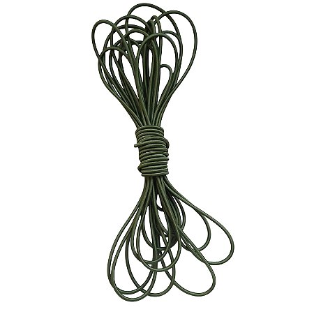 Corda Elástica Verde Militar - 4mm - 5 metros