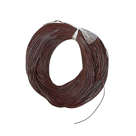 Couro Liso Natural Cor Marrom - 1mm Com 90 mts
