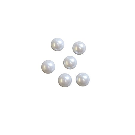 Meia Pérola Cor Branca ABS 18mm - 50g