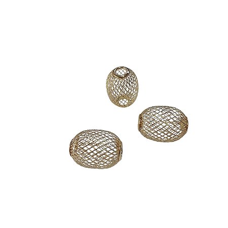 Entremeio de Metal Criola Aramado - Banho Dourado - 3,3cm x 2,5cm