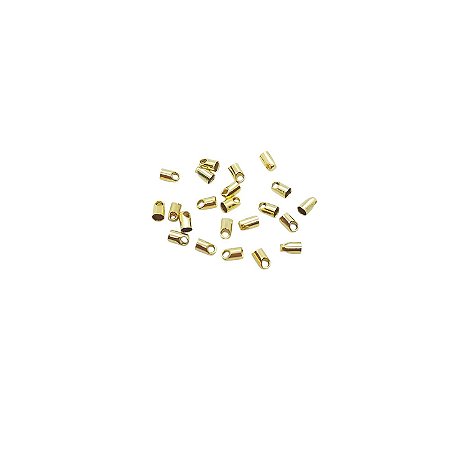 Terminal Para Corrente Rabo De Rato - 3,7mm Dourado