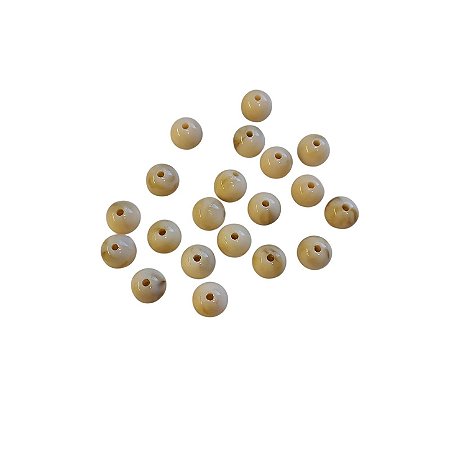 Bola ABS - Bege Com Mescla - 12mm