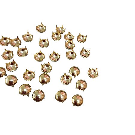 Spike Redondo Latão 7mm - Pacote Com 1,000 Pçs