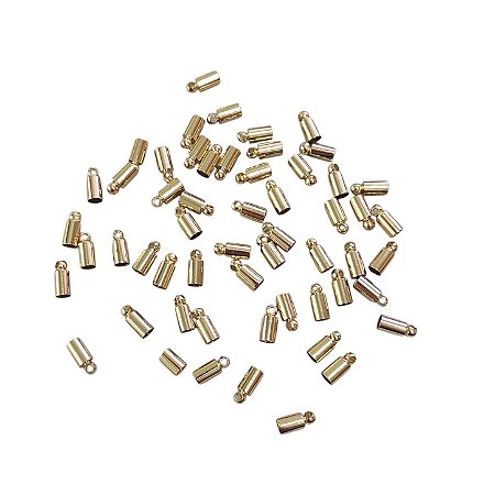 Terminal Cilindro - Tamanho 4mm - Dourado