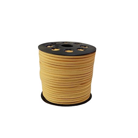 Fio De Camurça 2,7mm -Amarelo Escuro - Rolo Com 90 Metros