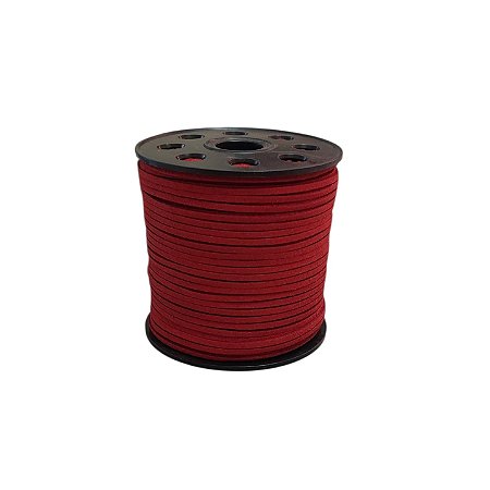 Fio De Camurça 2,6mm - Marsala- Rolo Com 90 Metros