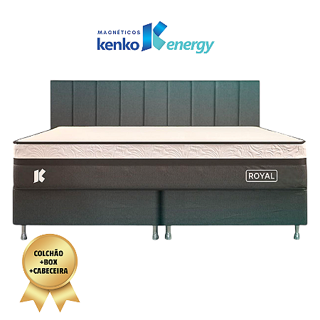 COLCHÃO MAGNÉTICO ROYAL ELITE COM VIBROMASSAGEM - COM BOX E CABECEIRA