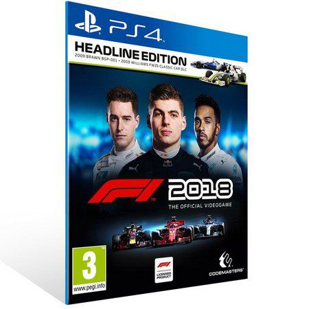 F1 2018 HEADLINE EDITION - PS4 - PSN MÍDIA DIGITAL