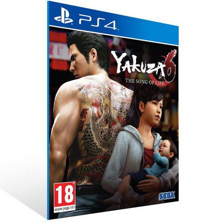 YAKUZA 6 THE SONG OF LIFE - PS4 - PSN MÍDIA DIGITAL