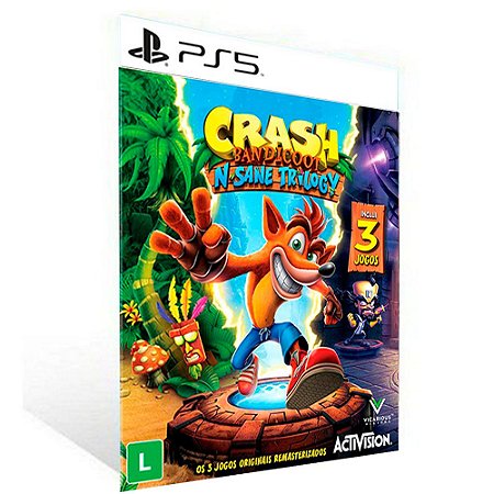 CRASH BANDICOOT N. SANE TRILOGY PS5 - PSN Mídia Digital