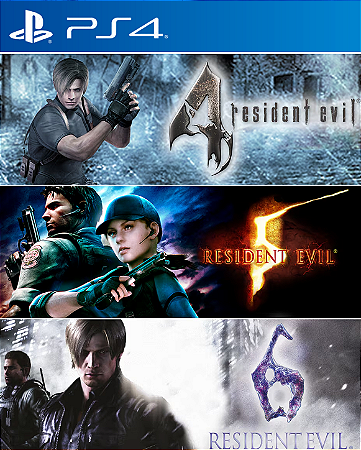 RESIDENT EVIL TRIPLE PACK 4, 5 E 6 PS4 E PS5 PSN MÍDIA DIGITAL