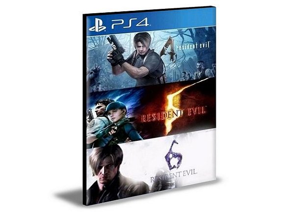RESIDENT EVIL TRIPLE PACK 4, 5 E 6 PS4 E PS5 PSN MÍDIA DIGITAL
