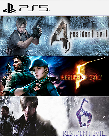 RESIDENT EVIL TRIPLE PACK 4, 5 E 6 PS5 PSN MÍDIA DIGITAL