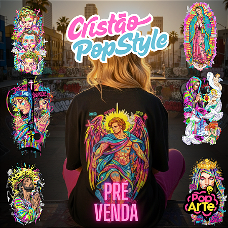 CRISTÃO POP STYLE - ARTES PARA CANECA E CAMISETA - ARQUIVO DIGITAL