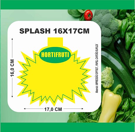 SPLASH HORTIFRUTI 16X17CM 100UN