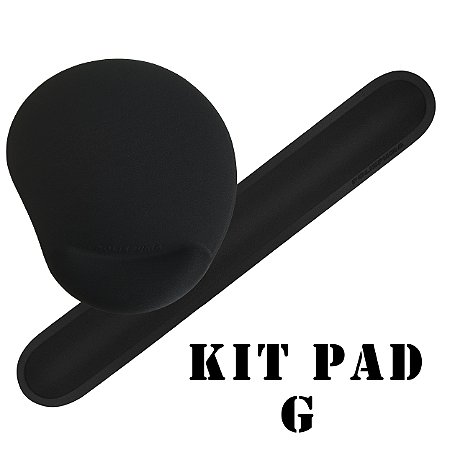 Kit Ergonômico: Mouse Pad G + Apoio de Teclado (Base Emborrachada)