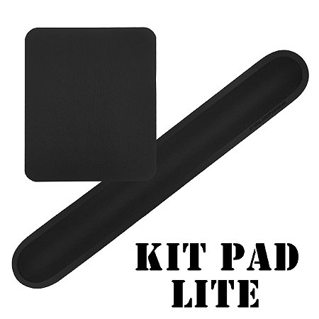 Kit Pad Lite Mouse Pad Liso + Apoio de Teclado (Base Emborrachada)