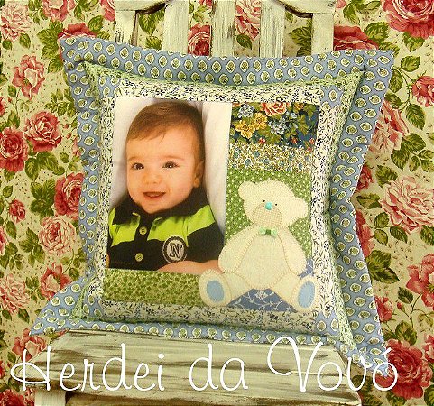 Almofada em Patchwork com Fotos