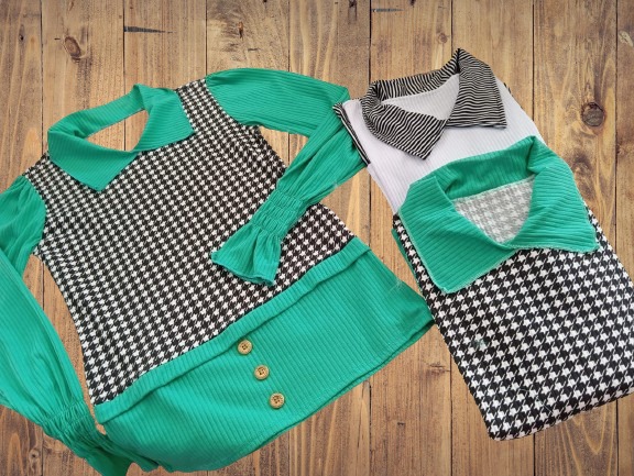 Blusa xadrez manga longa