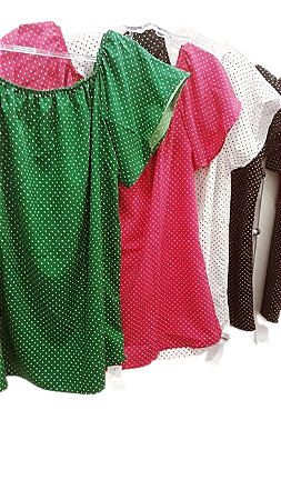 Blusa ciganinha poa viscose