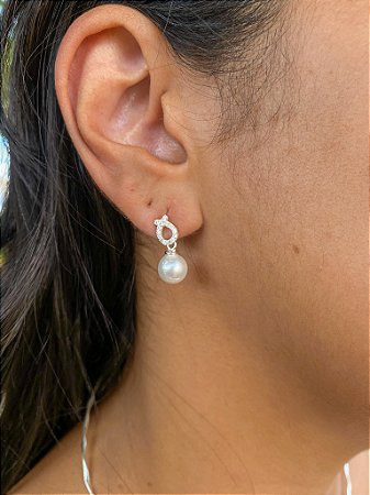 Brinco perola pendura