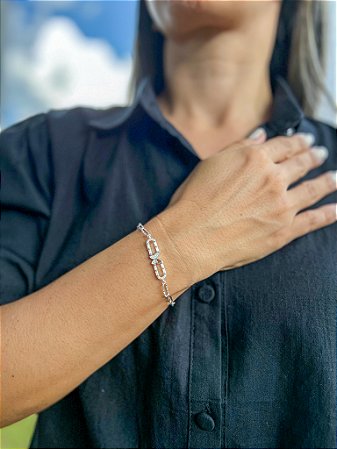 Pulseira elo corrente borboleta